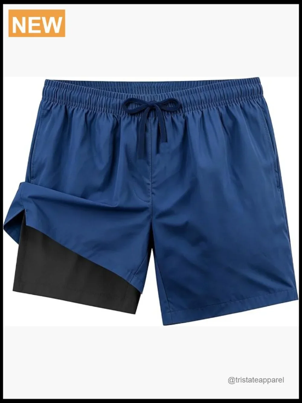 Men's Swim Trunks 2 in 1 Quick Dry Board Shorts with Pockets